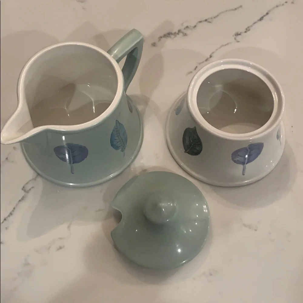 Creamer and Covered Sugar Bowl